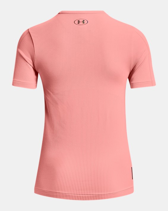 Women's UA RUSH™ Seamless Short Sleeve in Pink image number 5